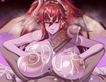 big_breasts bodily_fluids breast_play breasts cum cum_on_breasts duo female genital_fluids genitals hair huge_breasts male male/female membrane_(anatomy) membranous_wings nipple_piercing nipples penis piercing red_hair sex solo_focus titfuck vein veiny_penis wings stevechopz vtuber zentreya demon demon_humanoid human humanoid mammal absurd_res digital_media_(artwork) hi_res