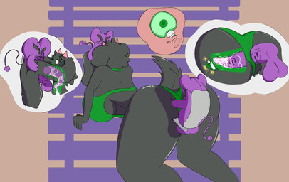 anthro anus bestiality bestiality_impregnation black_body black_fur bodily_fluids bra cervical_contact cervix choker clothed clothed_sex clothing crossgender cum cum_in_mouth cum_in_uterus cum_in_vagina cum_inside cumshot cutaway dominant ear_pull ejaculation eyewear fallopian_tubes female feral fur genital_fluids genitals glasses green_body green_skin group hand_on_another's_butt hand_on_butt impregnation internal internal_oral internal_vaginal interspecies interspecies_domination interspecies_impregnation jewelry larger_sub male male/female necklace oral oral_canal oral_penetration ovaries ovum panties partially_clothed penetration penile penile_penetration penis penis_in_mouth penis_in_vagina purple_body purple_penis questionable_consent sex size_difference smaller_male sperm_cell submissive trio underwear uterus vaginal vaginal_canal vaginal_penetration vein veiny_penis budba deltarune undertale_(series) ralsei bovid caprine goat mammal maus_(deltarune) hi_res