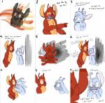 2016 4_fingers 6_arms alien angry antennae_(anatomy) back_markings black_claws blush chamille cheek_tuft chest_tuft claws comic countershading cracks dialogue digital_drawing_(artwork) digital_media_(artwork) dipstick_antennae disney duo ears_back ears_down ears_up english_text experiment_(lilo_and_stitch) experiment_627 eyebrows eyelashes eyes_closed facial_tuft fan_character female fingers fire fist fur gesture hand_gesture head_tuft hi_res kissing laugh lilo_and_stitch male markings multi_arm multi_limb multicolored_antennae nervous notched_ear o_o onomatopoeia open_mouth open_smile periwinkle_fur pivoted_ears pointing punch purple_mouth purple_tongue raised_inner_eyebrows red_body red_fur scared smile solosandwich sound_effects tan_body tan_countershading text tongue tuft wide_eyed