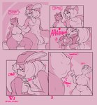 abs anthro anthro_pred athletic athletic_male balls belly belly_focus bloated breast_grab breasts bulge chest_tuft digestion face_lick female female_prey femboy femboy_pred flaccid genitals girly_pred hand_on_breast hand_on_shoulder head_first head_in_mouth heart_symbol imminent_digestion larger_male licking male male_pred mouth_shot narrowed_eyes open_mouth oral_vore overweight overweight_female partially_inside pear-shaped_figure pecs penis rumbling_stomach same_size_vore size_difference slightly_chubby struggling struggling_prey tongue tongue_out tuft vore weight_difference wide_hips funkspunky ashen_(theashenkobold) blu_(bludoe) kobold lagomorph leporid mammal rabbit scalie comic digital_media_(artwork) hi_res monochrome