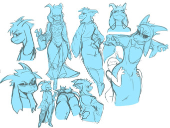 ambiguous_gender anthro black_sclera blush body_worship butt_worship duo embarrassed femboy feminine_pose male solo thick_thighs wide_hips dicenslices undertale undertale_(series) anon asriel_dreemurr_(god_form) bovid caprine goat human mammal monster hi_res multiple_images sketch