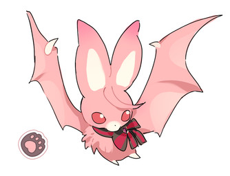 bat_wings body_hair bow_accessory bow_ribbon chest_hair facial_markings feral fluffy fur hair head_markings head_tuft leg_markings long_ears markings membrane_(anatomy) membranous_wings muzzle_(marking) neck_bow on_model pink_body pink_fur pink_hair pointy_ears prick_ears red_eyes simple_background snout snout_markings socks_(marking) solo tuft white_background wings sleepcat15 nu:_carnival aster_(nu:_carnival) bat leaf-nosed_bat mammal microbat vampire vampire_bat yangochiropteran 2022 colored digital_media_(artwork) hi_res shaded