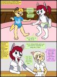 3:4 age_regression anthro canid canine canis clean_diaper clothed clothing collaboration comic diaper digital_media_(artwork) domestic_dog duo english_text hair hi_res husky kammypup kammypup_(artist) mammal nordic_sled_dog red_hair runt_(artist) speech_bubble spitz text toddler young young_anthro