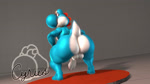 anthro anus backsack ball balls barely_visible_anus big_butt big_nose blue_body blue_skin bouncing_balls bouncing_butt bouncing_penis butt crouching erection eyewear genitals glasses humanoid_genitalia humanoid_penis looking_at_viewer looking_back looking_back_at_viewer male non-mammal_balls nude penis rear_view round_glasses shaking_butt solo tail twerking white_body white_skin cyrusthelewdshi mario_bros nintendo cyrus_(cyrusthelewdshi) cyan_yoshi reptile scalie yoshi 16:9 3d_(artwork) 3d_animation animated digital_media_(artwork) high_framerate no_sound short_playtime source_filmmaker_(artwork) webm widescreen