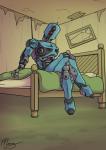 bed bedroom female furniture looking_at_viewer machine not_furry nude solo naughtymorg fallout microsoft ada_(fallout) assaultron_(fallout) humanoid robot robot_humanoid 2019 absurd_res digital_media_(artwork) hi_res