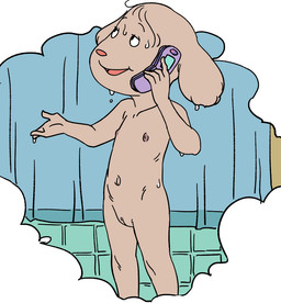 anthro bottomless bottomless_anthro bottomless_female cellphone clothed clothing electronics female female_anthro flat_chested flip_phone fur genitals loli navel nipples nude nude_anthro nude_female phone pose scene_interpretation shower shower_curtain solo tan_body tan_fur topless topless_anthro topless_female vulva wet wet_body wet_fur young young_anthro young_female splooge arthur_(series) fern_walters canid canine canis domestic_dog mammal 2025 colored digital_drawing_(artwork) digital_media_(artwork) shaded