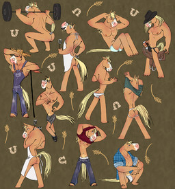 anthro apron apron_only armpit_hair backsack balls black_clothing black_cowboy_hat black_jockstrap black_underwear blonde_mane blue_bottomwear blue_clothing blue_jeans blue_pants blue_shirt blue_topwear body_hair bottomless bottomwear boxers_(clothing) boxers_only briefs briefs_only brown_background bulge butt chewing_grass clothed clothing clothing_pull denim denim_bottomwear denim_clothing exercise farmer footwear freckles genitals grey_bottomwear grey_clothing grey_footwear grey_shoes grey_shorts hairy horseshoe jeans jockstrap male mane manly maroon_shirt mostly_nude multiple_poses muscular muscular_anthro muscular_male navel nipples nude overalls pants pantsless pattern_clothing pattern_shirt pattern_topwear plaid plaid_clothing plaid_shirt plaid_topwear pose removing_shirt seductive shirt shirt_pull shoelaces shoes shorts simple_background snout solo tighty_whities toony topless topwear topwear_pull underwear underwear_only undressing weightlifting wheat white_apron white_briefs white_clothing white_jockstrap white_underwear workout cseed harvey_(cseed) equid equine horse mammal 2017 multiple_images