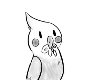 ambiguous_gender beak duo empty_eyes feathered_wings feathers feral folded_wings insect_wings nom simple_background vertical_bar_eyes white_background wings arthropod avian bird cockatiel cockatoo insect lepidopteran moth parakeet parrot true_parrot monochrome