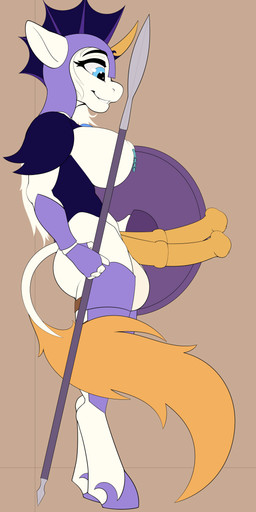2_penises animal_genitalia animal_penis anthro areola armor balls big_balls big_penis blue_eyes breasts diphallism equine_genitalia equine_penis erection genitals gynomorph headgear helmet holding_object holding_weapon horizontal_diphallism horn intersex medial_ring melee_weapon multi_genitalia multi_penis nipple_piercing nipples penis piercing polearm shield solo spear weapon blue_bender friendship_is_magic hasbro my_little_pony mythology royal_guard_(mlp) equid equine mammal mythological_creature mythological_equine unicorn absurd_res hi_res