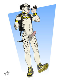 accessory anthro backpack balls barbell_piercing belly blinking blinking_at_viewer blue_eyes bodily_fluids boots circumcised clothing cock_ring collar ear_piercing ear_ring ears_down erection footwear genital_fluids genitals glans humanoid_genitalia humanoid_penis jewelry looking_at_viewer male navel navel_piercing nipple_piercing nipples nude nude_anthro nude_male penis penis_accessory penis_jewelry piercing pivoted_ears precum raised_hand ring_piercing shoes solo tail tongue tongue_out vein veiny_penis wearing_backpack bartek22 air_force_1 nike chris_the_dalmatian_(bartek22) canid canine canis dalmatian domestic_dog mammal 2025 hi_res
