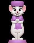 3d_modeling 3d_print anthro bow_ribbon clothing female open_mouth purple_clothing simple_background smile solo teeth white_body sillytoys disney the_rescuers_(disney) miss_bianca_(the_rescuers) mammal mouse murid murine rodent 3d_(artwork) digital_media_(artwork)