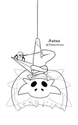 4_eyes ambiguous_gender anthro biped black_eyes black_text cloak clothing crossed_arms duo empty_eyes feral horn kerchief looking_at_viewer melee_weapon multi_eye multi_leg multi_limb nail_(weapon) simple_background text thread weapon weapon_on_back white_background wings latiar hollow_knight_(franchise) team_cherry arthropod vessel_(species) weaver_(hollow_knight) 5:8 english_text hi_res monochrome