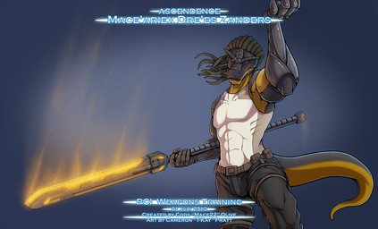 abs anthro athletic belt biceps biped bottomwear clothed clothing dreadlocks fully_clothed holding_object holding_weapon male muscular muscular_anthro pants pecs prosthetic scales shirt solo standing tail tank_top tight_clothing topwear vest weapon t-kay mythology mace_zanders crocodile crocodilian dragon mythological_creature mythological_scalie reptile scalie digital_media_(artwork) shaded