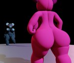 anthro big_breasts big_butt black_body breasts butt button_(fastener) button_eyes duo female genitals grey_nipples nipples nude pink_body plushie pussy seam_(sewing) shadow simple_background stitch_(sewing) teddy_bear transparent_background walking bigdogenzo blender_eevee tiddy_bear_(bigdogenzo) animate_inanimate living_plushie teddy_bear_(species) 2022 3d_(artwork) alpha_channel blender_(artwork) digital_media_(artwork) hi_res meme