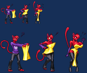 anthro armwear base_one_layout basic_sequence big_breasts breasts clothed clothing dress elbow_gloves exclamation_point female fully_clothed gender_transformation gloves handwear interrobang linear_sequence male mtf_transformation one_row_layout outfit_change pelvic_curtain print_clothing print_shirt print_topwear question_mark shirt simple_background skull_print skull_symbol small_waist solo three_frame_image three_frame_sequence topwear transformation transformation_mechanism transformation_sequence transformative_clothing transformed_clothing wide_hips casetermk shaw_(catminion) domestic_cat felid feline felis mammal alpha_channel digital_media_(artwork) pixel_(artwork) sequence