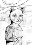 adam's_apple anthro big_ears building cloth clothing cloud day detailed_background eye_reflection eyebrows eyelashes field folded_clothes folded_clothing fur glistening glistening_eyes head_turned head_turned_sideways hill inner_ear_fluff light looking_at_viewer male mouth_closed muscular muscular_anthro muscular_chest muscular_male reflection serious_face shadow shirt short_fur side_view sky solo t-shirt thick_eyebrows thick_neck topwear tuft whisker_spots whiskers uwuhasmile domestic_cat felid feline felis mammal absurd_res black_and_white digital_media_(artwork) hi_res krita_(artwork) lighting line_art monochrome shaded watermark