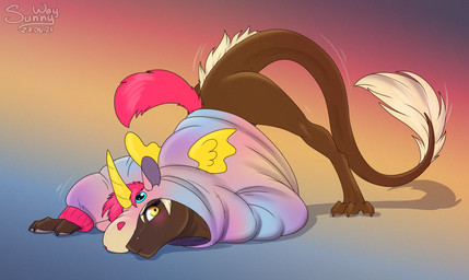 art4week ass_up clothing equis_universe female feral horn humor jack-o'_pose kigurumi onesie paws pose silly silly_face solo wings sunny_way mythology karen_dar'lan equid equine ki'rinaes mammal mythological_creature mythological_equine unicorn winged_unicorn 2021 digital_drawing_(artwork) digital_media_(artwork)