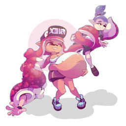 after_vore belly big_belly breasts clothing female female_pred group hat headgear headwear male overweight simple_background vore white_background malachi21148 nintendo splatoon aquatic cephalopod humanoid inkling mollusk 1:1 2019 absurd_res hi_res