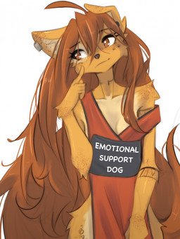 5_fingers anthro anti-eyebrow_piercing arm_tattoo biped breasts bridge_piercing brown_eyes brown_hair brown_tail cheek_piercing clothed clothed_anthro clothed_female clothing countershade_fur countershade_torso countershading ear_piercing ear_ring emotional_support_animal facial_piercing female fingers front_view fur gauged_ear hair hip_tattoo inner_ear_fluff long_hair long_tail looking_aside neck_tattoo nose_piercing one_ear_up piercing ring_piercing simple_background small_breasts smile solo standing tail tan_body tan_fur tattoo topwear tuft white_background tinygaypirate apogee_(tinygaypirate) canid canine canis domestic_dog mammal 2025 digital_drawing_(artwork) digital_media_(artwork) hi_res