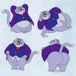 anthro balls butt clothed clothing erection genitals humanoid_genitalia humanoid_penis male overweight overweight_anthro overweight_male penis solo tail smallfryspy chip_'n_dale_rescue_rangers disney fat_cat domestic_cat felid feline felis mammal absurd_res hi_res