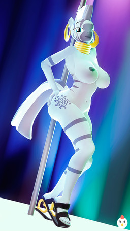 anthro breasts dancing ear_piercing female nipples nude piercing pole pole_dancing solo hentype friendship_is_magic hasbro my_little_pony zecora_(mlp) equid equine mammal zebra 3d_(artwork) 4k 9:16 absurd_res digital_media_(artwork) hi_res source_filmmaker_(artwork)