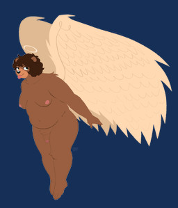 anthro areola arm_tuft belly biped black_nose breasts brown_hair countershade_face countershading crotch_tuft eyebrows eyelashes feathered_wings feathers flaccid genitals glans green_eyes gynomorph hair halo humanoid_genitalia humanoid_penis intersex knee_tuft leg_tuft navel nipples nude overweight overweight_anthro overweight_gynomorph overweight_intersex penis pink_areola pink_glans pink_nipples round_ears shoulder_tuft solo thick_thighs tongue tongue_out tuft wings cathodegaytube caoimhe_lundin angel bear mammal 2025 alpha_channel dated hi_res signature nonbinary_(lore) trans_(lore)