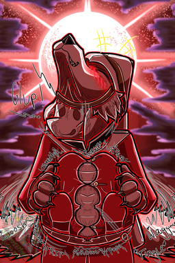 albino anthro armor army arthropod_abdomen belly blush british clothed clothed_anthro clothing cloud costume critter devoured devouring duo eating expansion fluffy growing grumbling headgear helmet male military moon night organs pith_helmet redcoat rumbling_stomach service sky soldier solo squirm squirming star stomach strech stuffing swallowed swallowing tail tail_motion tailwag uniform vore warrior jammie_monsta_doggo devour maximus canid canine canis mammal unknown_species wolf 2:3 hi_res
