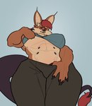 abs anthro big_breasts big_butt big_ears bottomwear bottomwear_pull breasts butt cheek_tuft clothed clothing clothing_lift clothing_pull countershading dakimakura facial_tuft female front_view fur hair larger_female lips looking_at_viewer mohawk multi_nipple muscular muscular_anthro muscular_female nipples pants pants_pull red_hair scar science_fiction shirt shirt_lift size_difference solo tail tail_tuft text thick_thighs topwear tuft under_boob wide_hips gremlinchalk eva_(gremlinchalk) alien canid canine khel mammal artist_name dakimakura_design digital_media_(artwork) hi_res