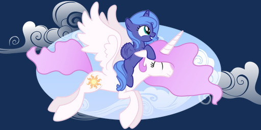 blue_body blue_eyes blue_fur blue_hair cloud cutie_mark duo feathered_wings feathers female feral flying fur hair horn long_hair open_mouth outside pink_hair riding royalty simple_background sky smile straddling transparent_background white_body white_fur wings young young_feral jordila-forge friendship_is_magic hasbro my_little_pony mythology princess_celestia_(mlp) princess_luna_(mlp) equid equine mammal mythological_creature mythological_equine winged_unicorn absurd_res alpha_channel hi_res