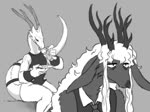 anthro biped black_nose black_sclera butt clothed clothing duo female grey_background hair horn male music music_video pupils simple_background slit_pupils smile tail topwear white_body white_hair white_skin ais05 paledrake_(artist) sound_warning broly_culo hot_milk_(song) mythology paledrake lucia_(paledrake) weiss_(paledrake) dragon mammal mythological_creature mythological_scalie reptile scalie unknown_species 2021 animated animation_meme artist_collaboration digital_media_(artwork) greyscale meme monochrome shaded short_playtime sound webm