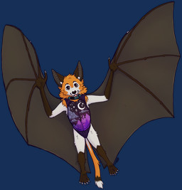 5_fingers 5_toes ambiguous_feral ambiguous_gender backwards_legs bat_ears bat_wings big_ears black_body black_skin blep brown_body brown_ears brown_eyes brown_feet brown_fingers brown_fur brown_hands brown_nose brown_skin brown_tail brown_toes brown_wings buckle buckled_collar calcar claws clothed clothed_feral clothing cloud collar crescent_moon dipstick_tail eyebrows fake_eyes feet feral finger_claws fingers flying front_view fur fur_markings furgonomics furry_tail gradient_clothing head_tuft leg_tuft long_ears long_tail looking_at_viewer markings membrane_(anatomy) membranous_wings midair monotone_feet monotone_hands monotone_wings moon multicolored_body multicolored_fur multicolored_skin multicolored_tail neck_tuft one-piece_swimsuit orange_body orange_fur orange_tail orange_tuft outline_star padding pink_tongue plant plantigrade print_clothing print_one-piece_swimsuit print_swimwear purple_clothing purple_swimwear realistic_wings rounded_star_polygon ruff simple_background sling_bikini smile solo star_pattern star_polygon swimwear tail tail_markings teal_collar teeth teeth_showing toe_claws toes tongue tongue_out tragus transparent_background tree tuft two_tone_body two_tone_skin webbed_hands white_body white_claws white_fur white_tail white_tail_tip wings wings_instead_of_hands wrinkles_in_clothes coywolfy jack_desmodus bat flying_fox ghost_bat grey-headed_flying_fox hybrid leaf-nosed_bat mammal megabat megadermitid microbat painted_bat vampire_bat vesper_bat yangochiropteran 2025 absurd_res alpha_channel alternate_version_at_source colored_sketch digital_drawing_(artwork) digital_media_(artwork) full-length_portrait hi_res portrait shaded signature sketch nonbinary_(lore)