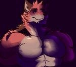 abs anthro eyebrows fur male muscular muscular_anthro muscular_male orange_body orange_fur pecs solo stripes dudedle pinumontbalou kemo_coliseum lambert_(kemo_coliseum) canid canine canis fox mammal hi_res