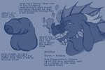 2021 3:2 angry anthro balls bared_teeth character_bio character_introduction crescentbites digital_drawing_(artwork) digital_media_(artwork) dragon english_text forced genitals humanoid_genitalia humanoid_penis male model_sheet mythological_creature mythological_scalie mythology penis scalie small_penis solo teeth text