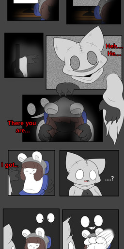 anthro breasts cleavage clothed clothing dialogue electronics female group holidays male monitor partially_clothed scared text trio tonytoran halloween ghost_cat_(tonytoran) tina_(tonytoran) tony_(tonytoran) chinchilla chinchillid domestic_cat felid feline felis ghost lagomorph leporid mammal rabbit rodent spirit absurd_res comic english_text hi_res