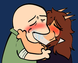 anthro bald blush brown_hair duo eyelashes eyes_closed female female_on_human hair head_spikes human_on_anthro interspecies kissing light-skinned_male light_body light_scales light_skin long_hair making_out male male/female male_on_anthro messy_kiss multicolored_body multicolored_scales orange_body orange_scales scales simple_background spikes spikes_(anatomy) transparent_background two_tone_body two_tone_scales wet_kiss jacket_ignites third-party_edit cavemanon_studios goodbye_volcano_high ko_op_(game_developer) snoot_game yoshi_and_toad_kissing anon_(snoot_game) rosa_(gvh) aquilops ceratopsian dinosaur human mammal marginocephalian ornithischian prehistoric_species reptile scalie 2024 alpha_channel digital_drawing_(artwork) digital_media_(artwork) hi_res meme monochrome