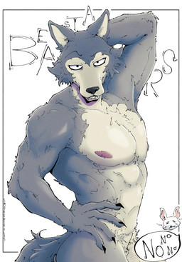 anthro convenient_censorship female fur genitals looking_at_viewer male muscular muscular_male nipples nude pecs penis penis_base pose simple_background smile solo standing tail text thick_thighs white_body smokedsoul35 beastars haru_(beastars) legoshi_(beastars) canid canine canis domestic_rabbit dwarf_rabbit lagomorph leporid mammal oryctolagus rabbit wolf digital_media_(artwork) hi_res