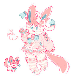 :3 anthro blue_eyes blush bottomwear bow_tie breasts clothed clothing cute_fangs fangs female feral footwear fully_clothed fur hair medium_breasts miniskirt open_:3 paws pink_blush pink_body pink_fur pokemorph scarf shoes simple_background skirt smile socks solo sweater tail teeth text topwear white_background white_body white_fur lorstarcuttr nintendo pokemon eeveelution generation_6_pokemon pokemon_(species) sylveon 1:1 2023 absurd_res aliasing digital_media_(artwork) english_text flat_colors full-length_portrait hi_res portrait