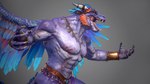 16:9 2020 3d_(artwork) abs american_mythology anthro aztec_mythology biceps big_muscles blood bodily_fluids bottomwear claws clothed clothing deity digital_media_(artwork) dragon feathered_dragon feathered_scalie feathered_wings feathers fur hi_res loincloth male mesoamerican_mythology muscular muscular_male mythological_creature mythological_scalie mythology obliques open_mouth pecs quetzalcoatl scalie scratch solo tail taran_fiddler topless widescreen wings wounded