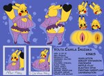 angry anthro anus big_breasts big_butt bite biting_lip blush blushing_profusely bodily_fluids bottomwear breast_expansion breasts butt clitoris clothing cosplay_pikachu_(costume) cross-popping_vein curled_hair excited expansion female gaping gaping_pussy genitals hair horny_face huge_breasts huge_butt information information_box joyful lactating lactating_through_clothing long_nipples married mature_female montgomery_glands nervous nervous_smile nipples panties pattern_clothing pattern_underwear plump_labia polaroid_photo poofy_hair puffy_nipples pussy red_cheeks skirt smile solo striped_clothing striped_underwear stripes sweater text thick_thighs topwear torn_clothing underwear wet wet_clothing ori-doggo nintendo pokemon cosplay_pikachu_(character) pikachu_libre volta_(ori-doggo) generation_1_pokemon pikachu pokemon_(species) absurd_res english_text hi_res model_sheet