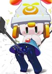 chibi clitoral clitoral_masturbation clitoris clothing dress electricity electronics female genitals machine masturbation not_furry plug power_outlet solo young goatboydraws mario_and_luigi_(series) mario_bros nintendo connie_(mario) humanoid robot hi_res