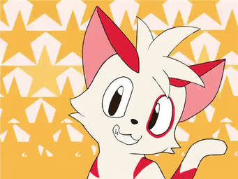 :3 ambiguous_gender black_nose blinking cheek_tuft dancing dipstick_tail eye_markings facial_tuft feral fur glistening glistening_eyes head_tuft kemono looking_at_viewer markings music open_mouth pattern_background pink_inner_ear pupils red_ears red_markings red_tail simple_background singing solo star-shaped_background star_pattern synced_to_music tail tail_markings teeth tongue tuft white_background white_body white_fur white_tail_tip manmosu_marimo fukkireta ultraman_(series) ultra_nyan domestic_cat felid feline felis mammal 2010 2d_animation 4:3 animated animation_meme japanese_audio long_playtime meme sound