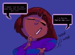 ambiguous_gender blue_background english_text frisk_(undertale) human mammal nearshotarts simple_background solo text undertale undertale_(series)