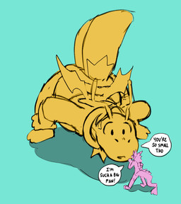ambiguous_gender anthro dialogue duo extreme_size_difference jewelry leaning_down looking_at_another macro membrane_(anatomy) membranous_wings micro necklace necklace_only nude plantigrade raised_tail size_difference small_wings snout speech_bubble standing tail text wings martindosent nintendo pokemon dragonite generation_1_pokemon pokemon_(species) 2023 clip_studio_paint_(artwork) digital_drawing_(artwork) digital_media_(artwork) english_text handwritten_text hi_res sketch