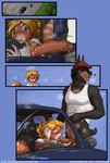 anthro balls black_body black_fur black_hair blonde_hair brown_balls brown_body brown_fur car clothing digit_ring duo erection eyewear fellatio female female_penetrated fluffy fluffy_tail fur genitals glans glasses green_eyes hair humanoid_genitalia humanoid_penis inside_car inside_vehicle interspecies jewelry male male/female male_penetrating male_penetrating_female married_woman oral orange_body orange_fur penetration penile penis presenting presenting_penis ring sex shirt tail tan_glans tan_penis tank_top topwear vehicle vein veiny_penis wearing_glasses wearing_hat wedding_ring conditional_dnp jay_naylor canid canine canis dobermann domestic_cat domestic_dog felid feline felis mammal pinscher 2024 absurd_res comic hi_res