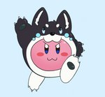 ambiguous_gender clothing costume pink_body solo parooty kirby_(series) nintendo animal_kirby kirby skib canid canine canis domestic_dog fox mammal