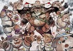 accessory adolescent anthro belly bottomwear brown_body brown_fur bulge clothing fur group hat headband headgear headwear kemono loincloth male musclegut muscular naval_flag navel nipples overweight pawpads pecs scout_uniform scouts text young young_anthro young_male hikoero777 lifewonders tokyo_afterschool_summoners aether_ciramantep fire_ciramantep infernal_ciramantep kimun_kamui_(tas) nether_ciramantep valiant_ciramantep water_ciramantep wood_ciramantep world_ciramantep bear mammal japanese_text signature