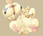 anthro anus areola armpit_hair balls beard belly belly_hair big_balls big_belly big_horn body_hair butt butt_hair clothing disembodied_hand exposed_armpit facial_hair flaccid footwear footwear_only fur gaping gaping_anus genitals hair hairy_balls hairy_perineum horn long_hair male moobs mostly_nude musk musk_clouds navel nipples obese obese_anthro obese_male one_eye_closed overweight overweight_anthro overweight_male penis saggy_balls socks socks_only solo spread_butt spreading thick_penis white_body white_fur bajableat undertale_(series) asgore_dreemurr boss_monster_(undertale) bovid caprine goat mammal hi_res