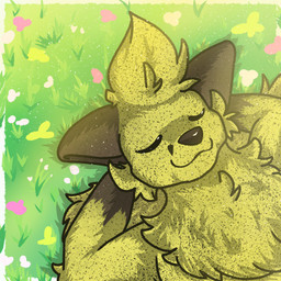 crossed_arms daffodil_(flower) ears_down eyes_closed feral field flower grass light male multicolored_body pivoted_ears plant relaxing smile solo sunlight tulip_(flower) tzus nintendo pokemon torch_(tzus) canid canine fox generation_1_pokemon mammal ninetales pokemon_(species) hi_res