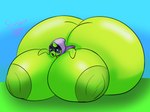 areola areola_expansion big_areola big_breasts big_butt big_nipples black_eyes blue_eyeshadow blue_mask blue_sky breast_expansion breasts butt butt_expansion cape clothing expansion eyelashes eyeshadow female grass green_areola green_body green_hair green_nipples hair hand_on_breast hand_on_own_breast hood huge_areola huge_breasts huge_butt huge_nipples hyper hyper_areola hyper_breasts hyper_butt hyper_nipples immobile leaf leaf_arms leaf_hair looking_down looking_down_at_self makeup mask nipple_expansion nipples not_furry plant plant_hair pseudo_hair purple_cape purple_clothing purple_hood siphon_(anatomy) sky solo three-quarter_view slushiesoda electronic_arts plants_vs._zombies plants_vs._zombies_heroes popcap_games green_shadow elemental_creature elemental_humanoid flora_fauna humanoid peashooter_(pvz) plant_humanoid 2023 colored digital_media_(artwork) hi_res shaded signature