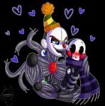 duo machine not_furry puppet robotic_tongue scarf shy amanddica five_nights_at_freddy's five_nights_at_freddy's_2 scottgames sister_location ennard_(fnafsl) marionette_(fnaf) animatronic humanoid robot 2017 alpha_channel